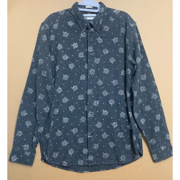 THESE GLORY DAYS Black "ASH" LS Button Down Shirt Heavy Weight Scandinavia Sz L - Picture 13 of 13